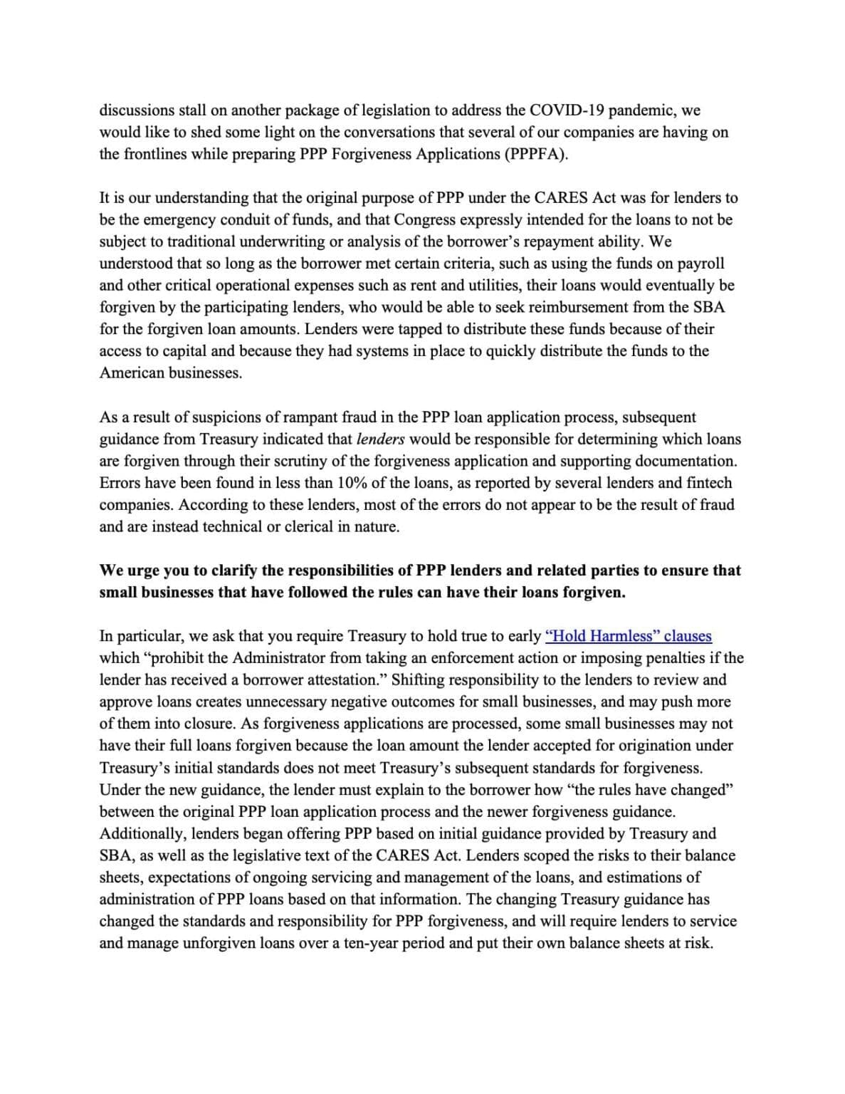 PPPFA Coalition letter to Congress 2020-11-06 - Page 2