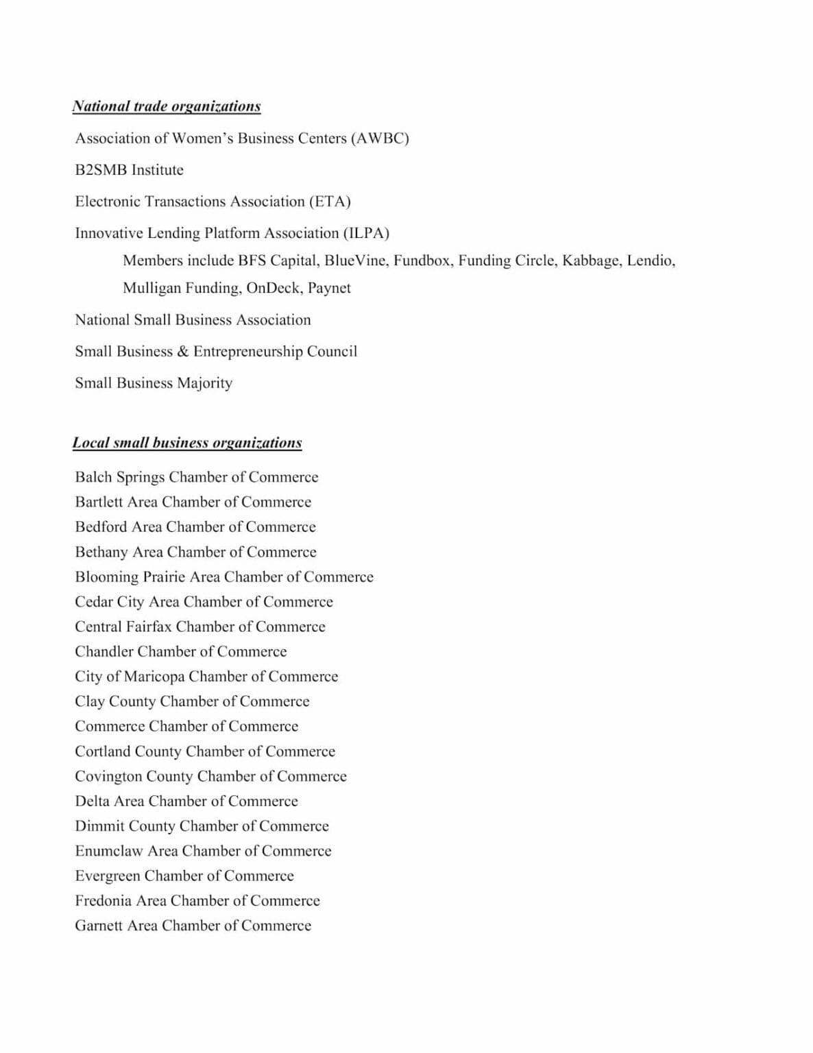 Gusto Joins Letter to Congress Urging Extension of the PPP - page 2/17